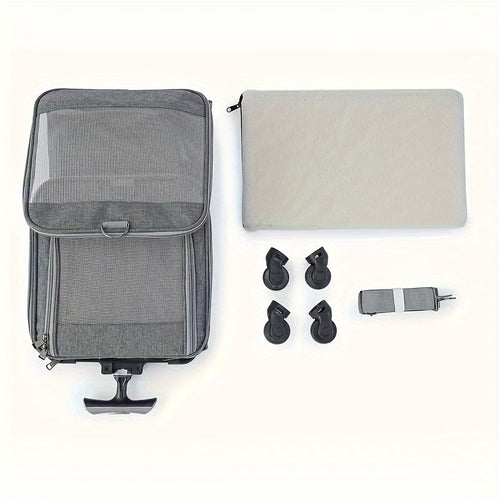 NNETM Pet Carrier with Aluminum Frame and Removable Base