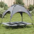 Vidaxl dog bed with canopy oxford fabric and steel anthracite