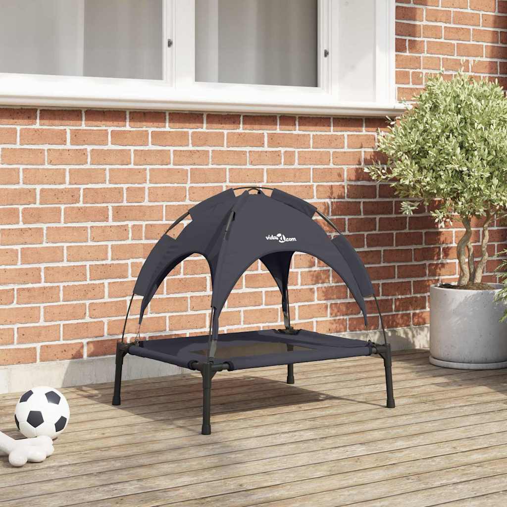 VidaXL Hondenbed zwart 62 x 48 x 61 cm staal